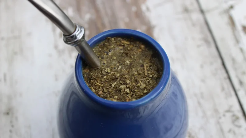 Intenson Zestaw Yerba Mate „Mały” Zestaw Do Parzenia Bombilla Inox Mini Brąz Energia Guarana I Żeń Szeń 150G